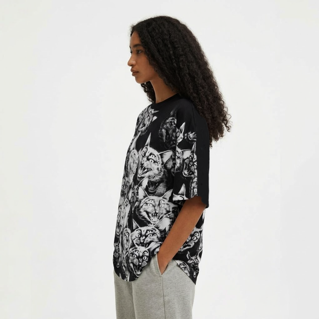 Black Cat Graphic T-Shirt