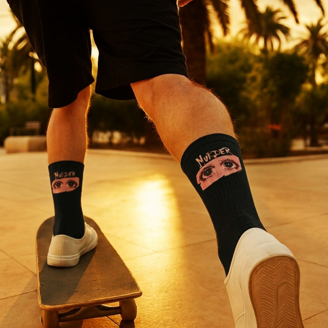 Murder Eyes Socks (Black)